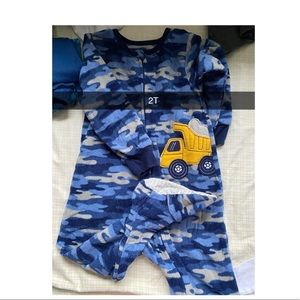 Blue camouflage footie!